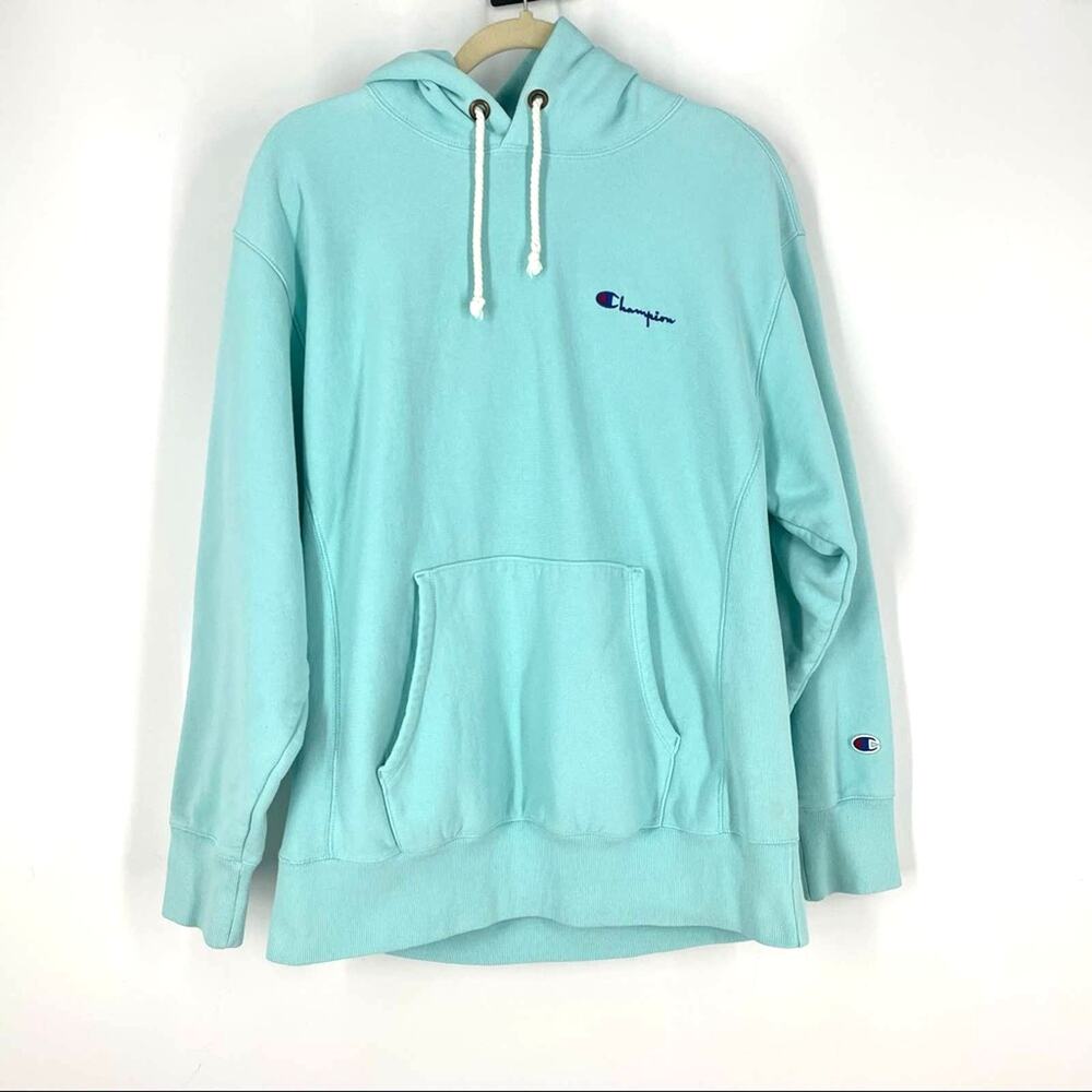 Champion Blue Hoodie Sweater Size‎ XL Cotton Kangaroo Pockets